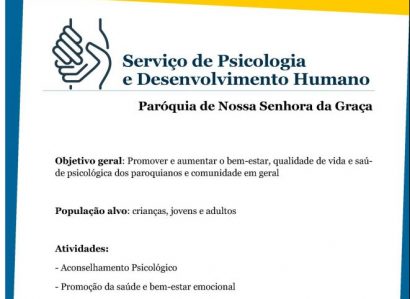 Paróquia de Mora disponibiliza Serviço de Psicologia  e Desenvolvimento Humano
