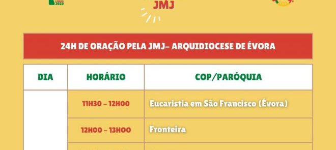 21 e 22 de janeiro: Arquidiocese de Évora esteve 24h em Oração pela JMJ (com vídeo e com fotos)