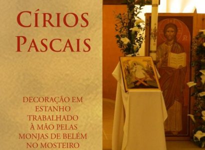 Monjas de Belém do Mosteiro de N.ª Sr.ª do Rosário decoram Círios Pascais que podem ser adquiridos