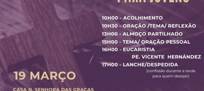 19 de março, entre as 10h e as 17h, em Évora: Retiro de Quaresma