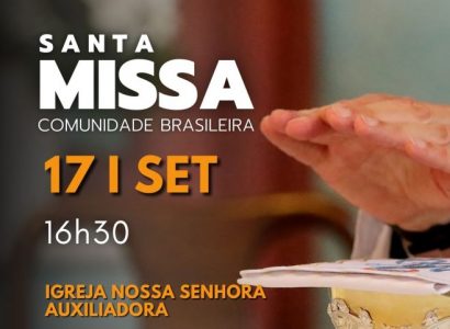 17 de setembro, 16h30, em Évora: Eucaristia com a comunidade brasileira
